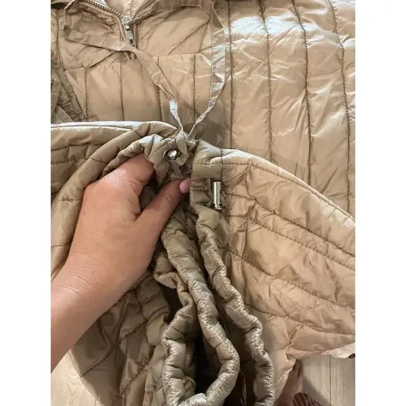 Second Female Quilly Anorak Quilted Jacket Silver Mink Funnel Neck S Minimalist - Picture 11 of 13